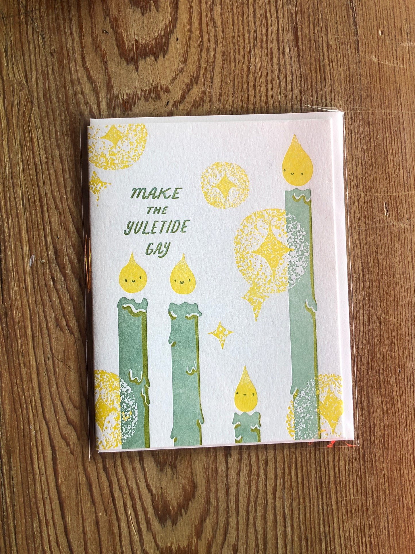 Yuletide Candles Greeting Card