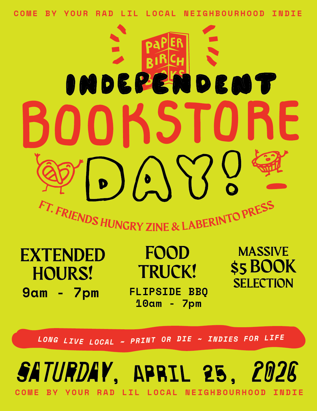 April 25, 2026: INDIE BOOKSTORE DAY