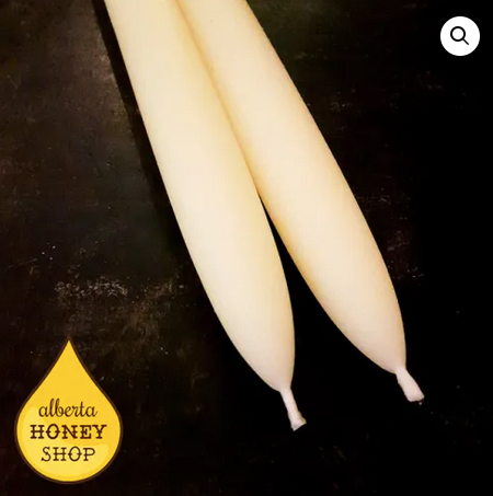 10" Local Beeswax Taper Candles (Pair)